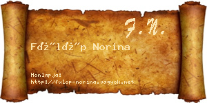 Fülöp Norina névjegykártya